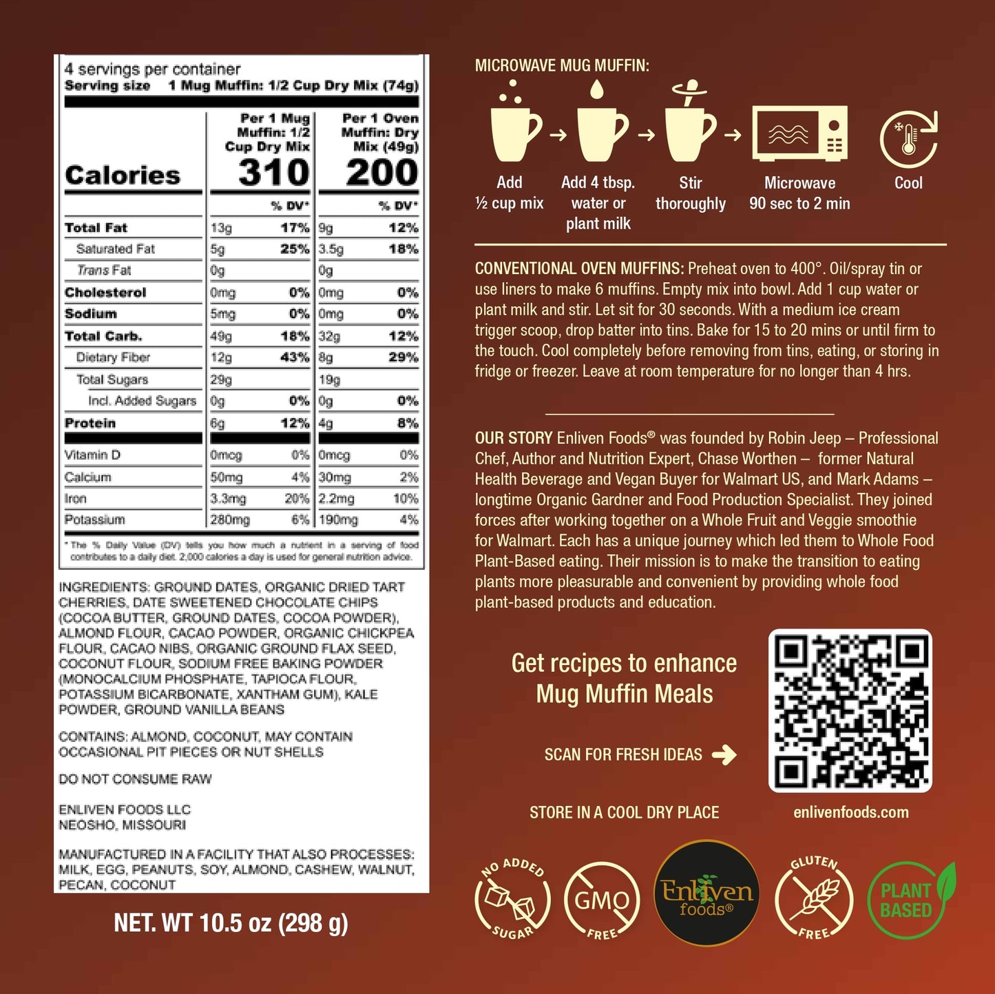 Cacao Cherry Crave, 4 Meals (Mug Muffin Meals)