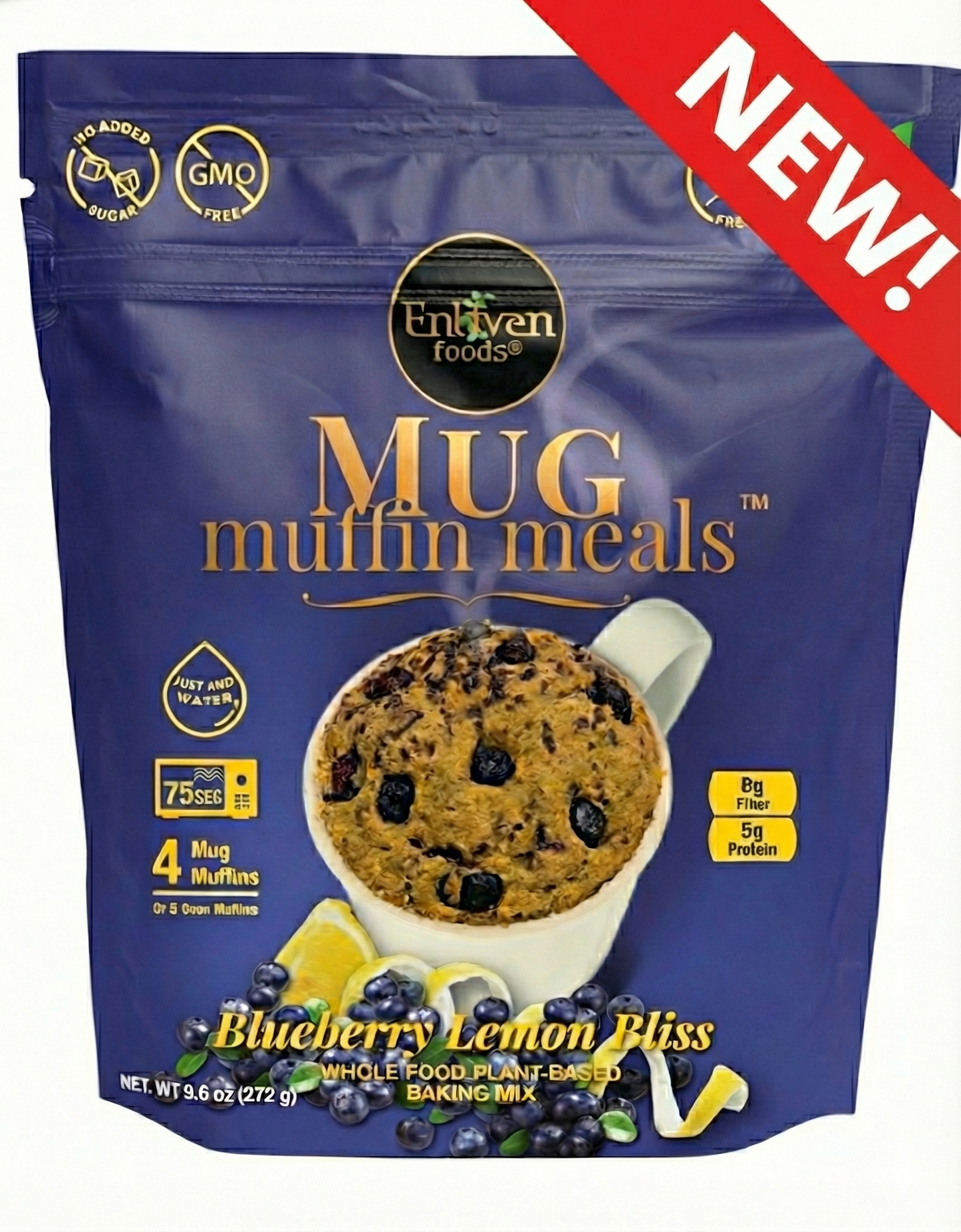 NEW RECIPE! Blueberry Lemon Bliss (4 Mug Muffin Meals)
