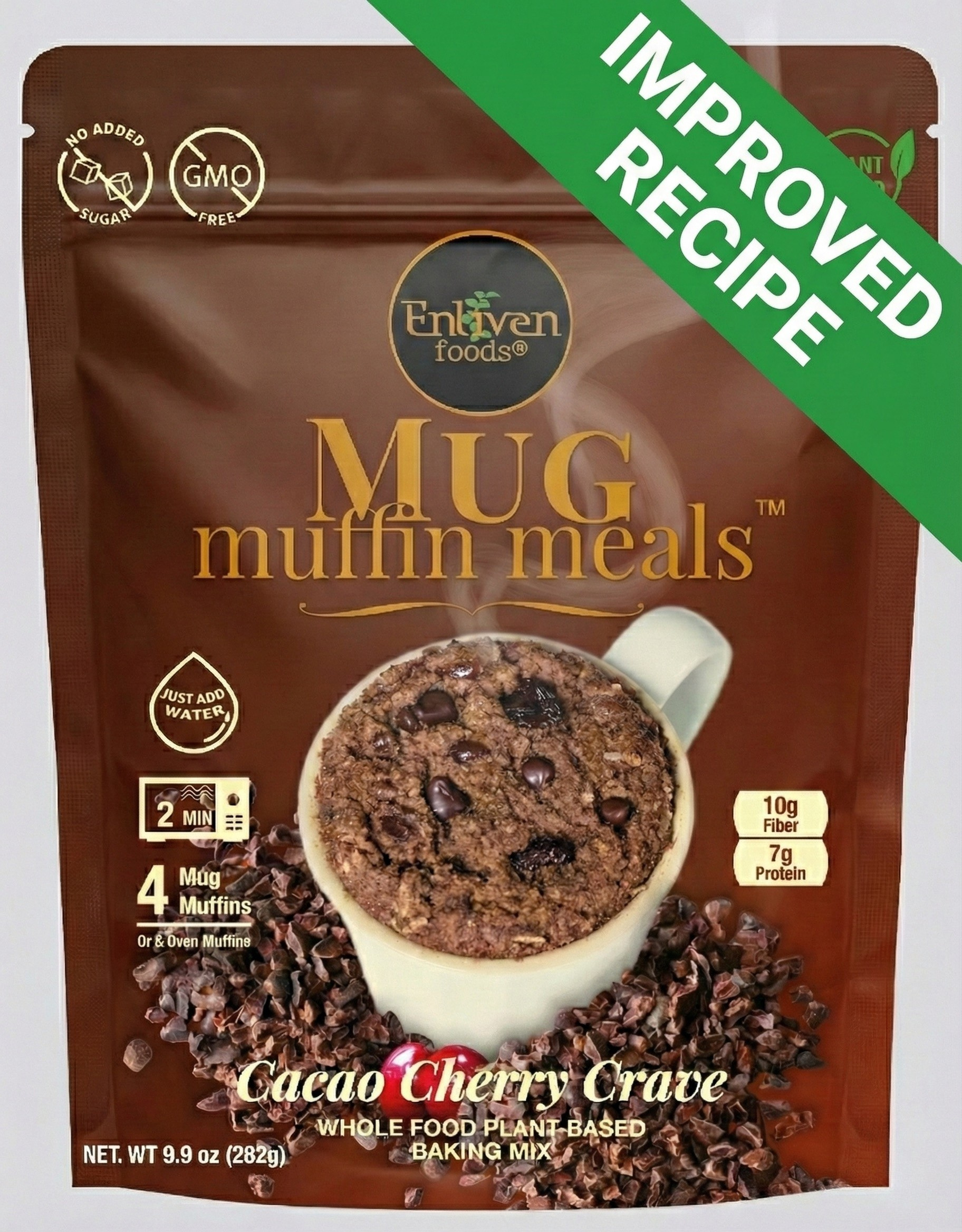 IMPROVED RECIPE! Cacao Cherry Crave (4 Mug Muffin Meals)